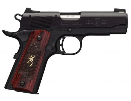 Browning 1911-22 Black Label Medallion Compact 22 LR 10 Round Blowback Pistol, Matte Black - 051852490