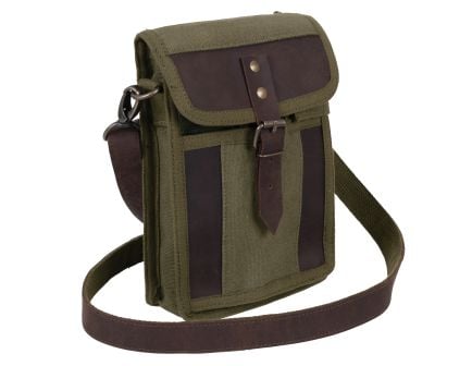 Rothco Canvas Travel Portfolio Bag With Leather Accents