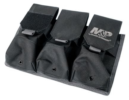 Smith & Wesson M&P Pro Tac Magazine Pouch, 3-Compartment, Textured Black - 110267