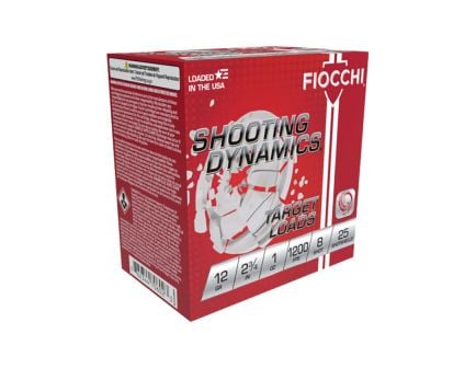 Fiocchi 12ga 2.75" 1oz #8 Target Shotshell Ammunition 25rds - 12SD1H8