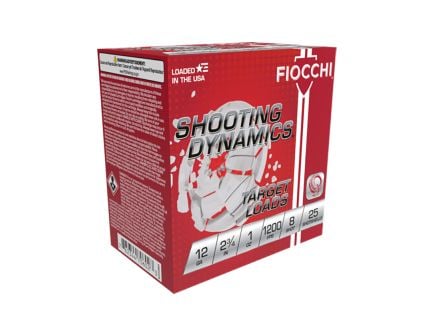 Fiocchi 12ga 2.75" 1-1/8oz #8 Target Shotshell Ammunition 25rds - 12SD18H8