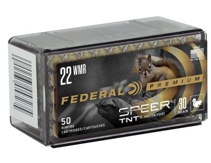 Federal Premium 22 WMR 30gr Speer TNT HP, 50rds 