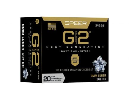Speer Gold Dot 9mm 147 gr G2 Personal Protection 20 Rounds Ammunition - 24226
