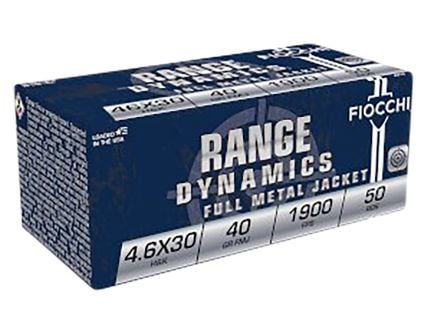 Fiocchi Range Dynamics 4.6x30mm 40gr FMJ Ammo, 50rds - 46EXA