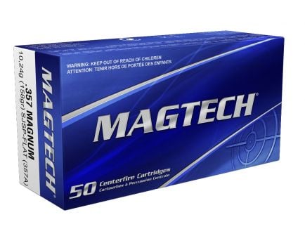 Magtech 357 Magnum 158gr Semi Jacket Soft Point Flat 50 Rounds Ammunition - 357A