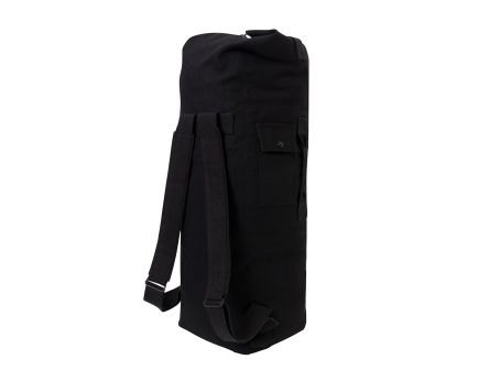 Rothco G.I. Style Canvas Double Strap Duffle Bag - Black