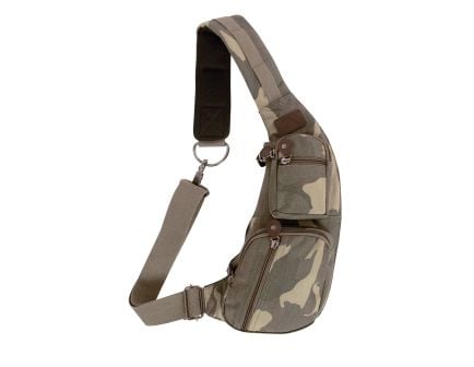 Rothco Crossbody Canvas Sling Bag - Woodland Camo
