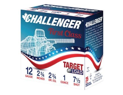 Challenger First Class Target Load 12 Gauge 2-3/4" #7.5 1 Ounce 250rds Case