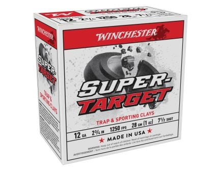 Winchester Ammunition Super Target 12 Gauge 2-3/4" #7.5 1 Ounce 25rds