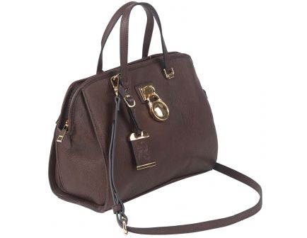 Bulldog Cases Satchel Purse w/ Holster, Chocolate Brown - BDP-028