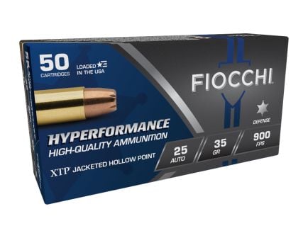 Fiocchi .25 ACP 35gr XTP 50 Rounds Ammunition - 25XTP