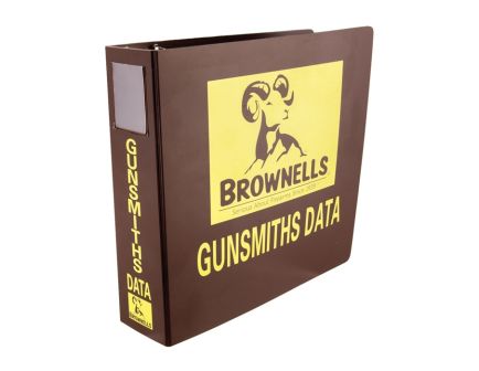 Brownells 2.25" Gunsmith Data 3-Ring Binder, Brown/Yellow