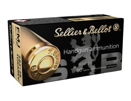 Sellier & Bellot 7.62x25mm Tokarev 85gr FMJ Ammunition 50rds - SB762TOK