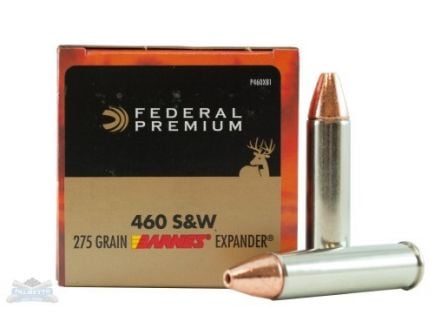 Federal 460 S&W Magnum  275gr Barnes Expander Ammunition 20rds - P460XB1