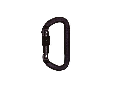 Locking D Carabiner - Black