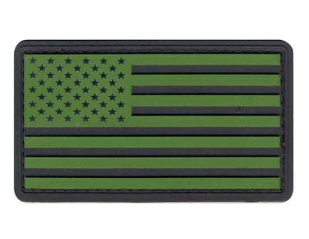 Rothco Pvc Us Flag Patch With Hook Back - Black - Olive Drab, Packaging Bulk Packaging