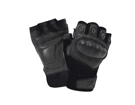 Rothco Fingerless Cut Resistant Carbon Hard Knuckle Gloves