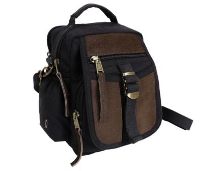 Rothco Vintage Canvas Leather Travel Shoulder Bag - Black