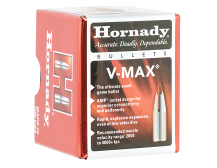 Hornady 22 Cal V-Max 35gr Bullets, 100ct - 22252