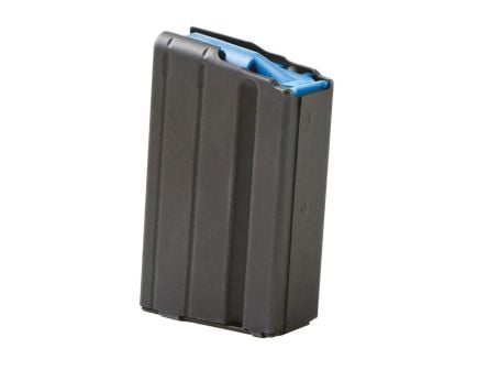 ASC Magazine: AR-15: 6.5 Grendel 5rd Capacity Black Marlube Stainless Steel Blue Follower - 5-65-SS-BM-BL-ASC