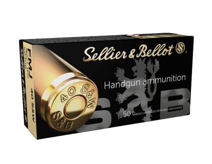 Sellier & Bellot .40 S&W 180gr FMJ Ammunition, 50 Round Box - SB40B