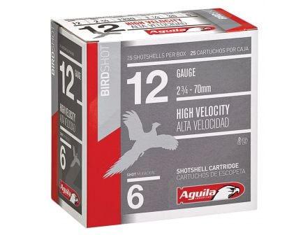Aguila High Velocity 12 Gauge 2.75" #6, 25rds - 1CHB1206