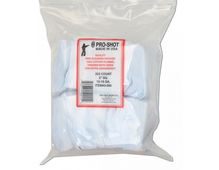 Pro-Shot 12-16 Gauge 3"SQ. Patches 250CT 3-250