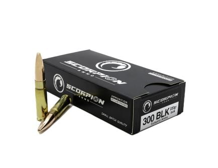 Scorpion Ammo 300BO 220gr Subsonic FMJ 20rd - 300B220-SUB20