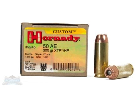 Hornady .50 AE 300gr XTP Custom Pistol Ammunition 20rds - 9245