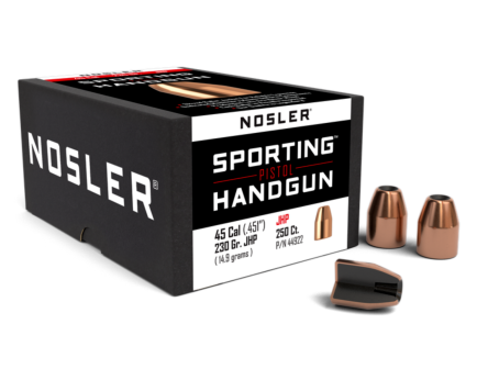 Nosler 45 Caliber (.451) 230gr Jacketed Hollow Point Bullets 250ct - 44922