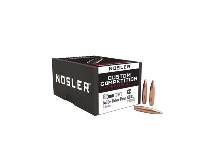 Nosler 6.5mm (.264) 140gr Custom Competition Hollow Point BT Bullets 50ct - 26725