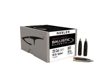 Nosler 25 Caliber (.257) 115gr Ballistic Silvertip BT Bullets 50ct - 51050