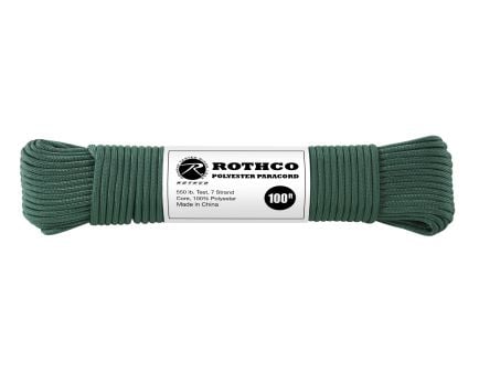 Rothco 550Lb Type III Polyester Paracord - Hunter Green, 100