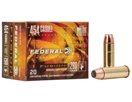 Federal 454 Casull 260gr Fusion Ammunition 20rds - F454FS1