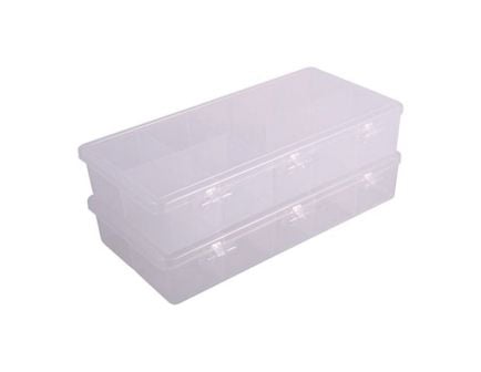 Brownells 7" x 3.50" x 1.25" Storage Bin, Clear Pack of 2