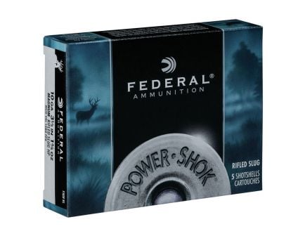 Federal 10ga 3.5" Magnum 1.75oz HP Power-Shok Rifled Slug Shotshell Ammunition 5rds - F103F RS