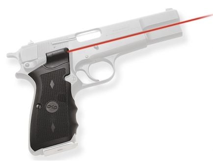 Crimson Trace Dual Side Activation Laser Grip for Browning Hi-Power Pistols, Black - LG-309