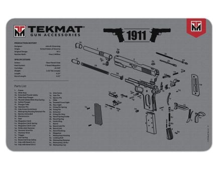 Slip 2000 Gun Cleaning Mat 1911 Blueprint  MAT-1911