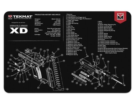 Slip 2000 Gun Cleaning Mat Springfield XD Blueprint MAT-XD