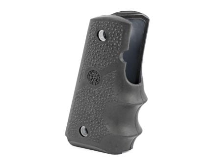 Hogue Wrap-around Rubber Grips with Finger Grooves for 1911 Officer Black 43000