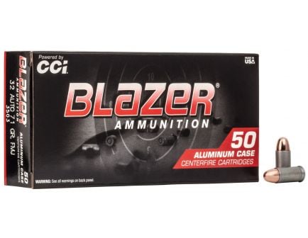 CCI Blazer 32 Auto/ACP 71gr FMJ Aluminum Cased Ammunition 50rds - 3503