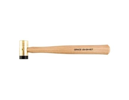 Grace USA 8 oz Head Delrin Tipped Hammer, Brass