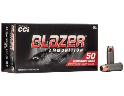 CCI Blazer 200 gr Jacketed Hollow Point .44 Spl Ammo, 50/box - 3556