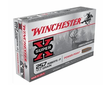 Winchester 257 Roberts+P 117gr Power Point Ammunition