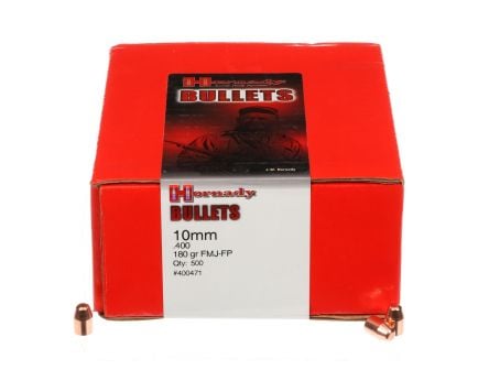 Hornady 10MM (.400) FMJ-FP Bullets - 180gr - 500ct - 400471