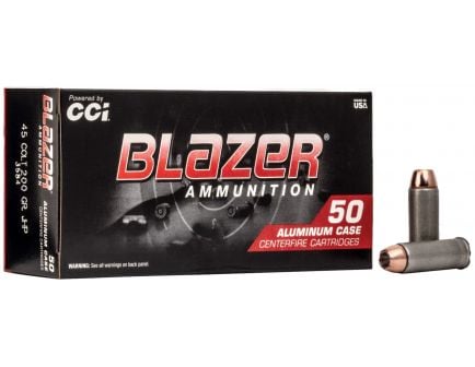 CCI Blazer 200 gr Jacketed Hollow Point .45 Colt Ammo, 50/box - 3584