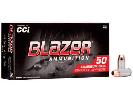 CCI Blazer 165 gr Full Metal Jacket .40 S&W Ammo, 50/box - 3589