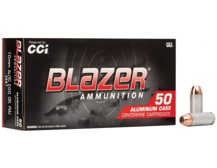 CCI Blazer 10mm 200gr FMJ Aluminum Cased Ammunition 50rds - 3597