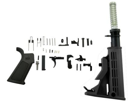 Overmolded AR-15 Lower Build Kit in black