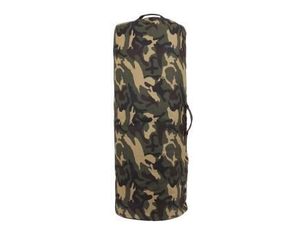Rothco Canvas Duffle Bag With Side Zipper - Woodland Camo, 25 X 42